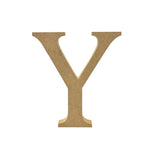 Smooth Pressed Board Wood Serif Letter, Natural, 5-1/8-Inch, Y