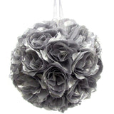 Silk Flower Kissing Balls Wedding Centerpiece, 10-Inch