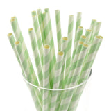 Candy Striped Paper Straws, 7-3/4-inch, 25-Piece