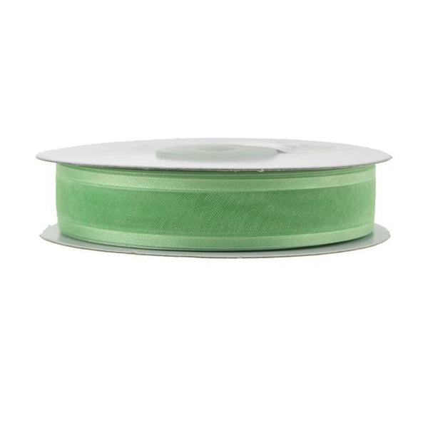 Satin-edge Sheer Organza Ribbon, 7/8-Inch, 25 Yards, Mint Green