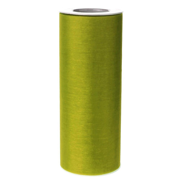 Organza Spool Roll, 6-Inch, 25 Yards, Sage Green