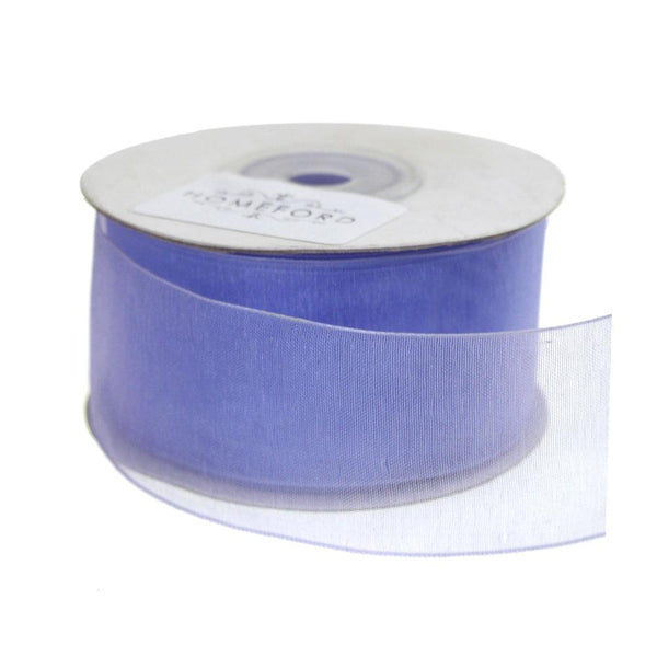 Plain Sheer Organza Ribbon, 1-1/2-Inch, 25 Yards, Iris