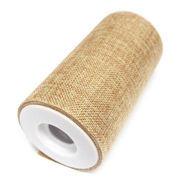 Faux Burlap Roll Frayed Edge, 6-inch, 10-yard, Natural