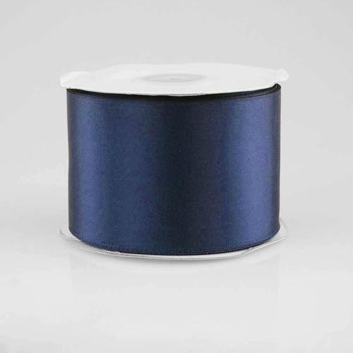 Double Faced Satin Ribbon, 2-1/2-inch, 25-yard, Navy Blue