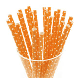 Small Dots Paper Straws, 7-3/4-inch, 25-Piece