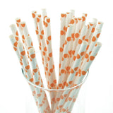 Large Dots Paper Straws, 7-3/4-inch, 25-Piece