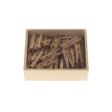 Mini Wooden Clothespins, 50-Count