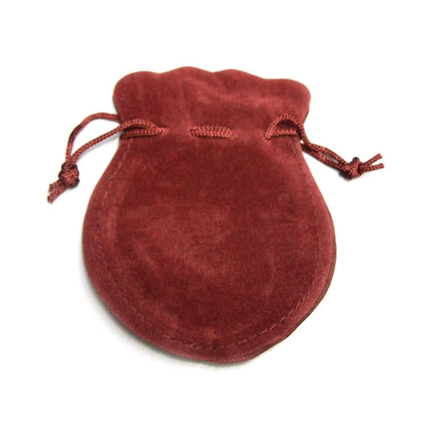 Velour Velvet Jewelry Gift Pouch, 3-Inch x 4-Inch , 12-Piece, Burgundy