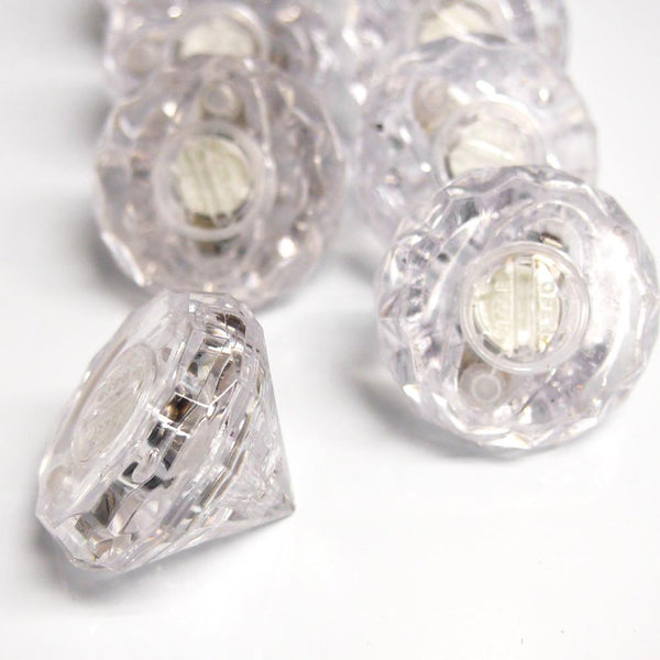 LED Diamond Water Submersible Base Lights, 12-Piece, White