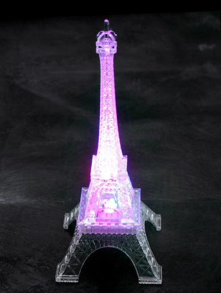 Acrylic Eiffel Tower LED Light, Multi-Color, 10-Inch