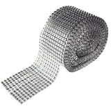 Square Studs Diamond Mesh Wrap Ribbon, 4-3/4-Inch, 10 Yards