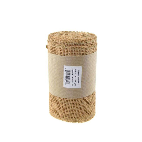 Natural Burlap Rolls Natural Fabric, 6-Inch, 10 Yards