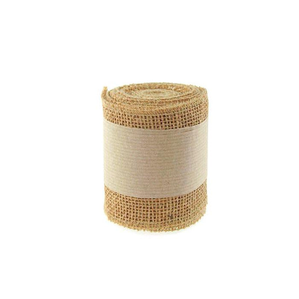 Natural Burlap Rolls Natural Fabric, 4-Inch, 10 Yards