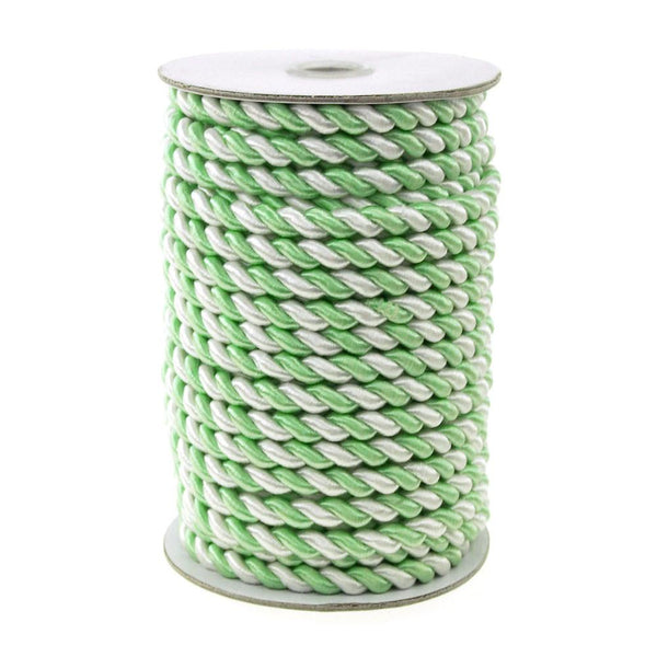 Pastel Twisted Cord Rope 2 Ply, 6mm, 25 Yards, Mint Green