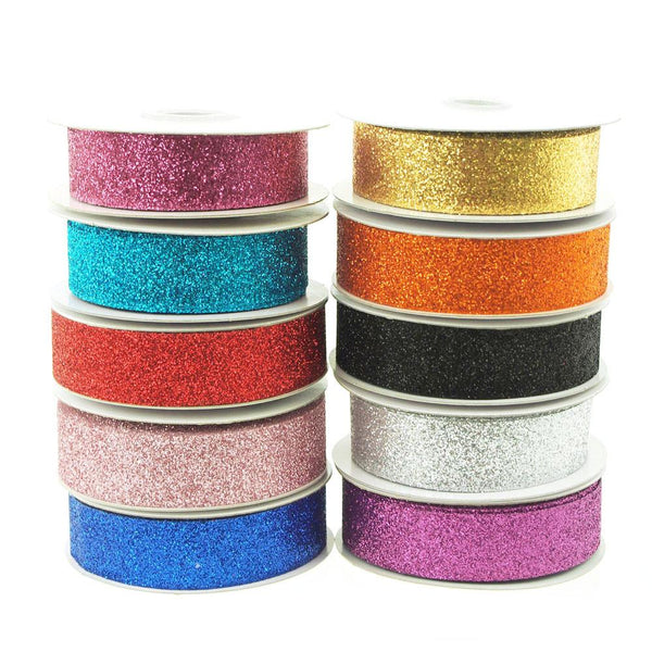 Glitter Ribbon, 7/8-inch, 25-yard