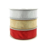 Shimmer Chiffon Holiday Christmas Ribbon Wired Edge, 1-1/2-Inch, 50 Yards