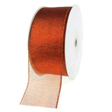 Shimmer Chiffon Holiday Christmas Ribbon Wired Edge, 2-1/2-Inch, 50 Yards