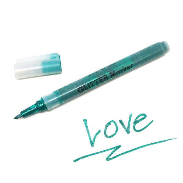 Sparkling Glitter Marker 0.7mm Fine Point, Green, 5-Inch