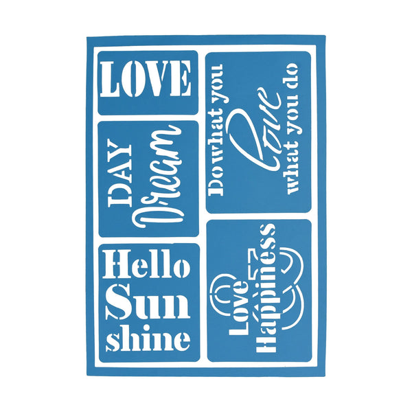 Self-Adhesive Love Stencils, 5-Piece