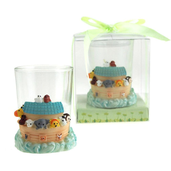 Baby Shower Favor Souvenir, Noahs Ark / Votive Candle. 3-Inch