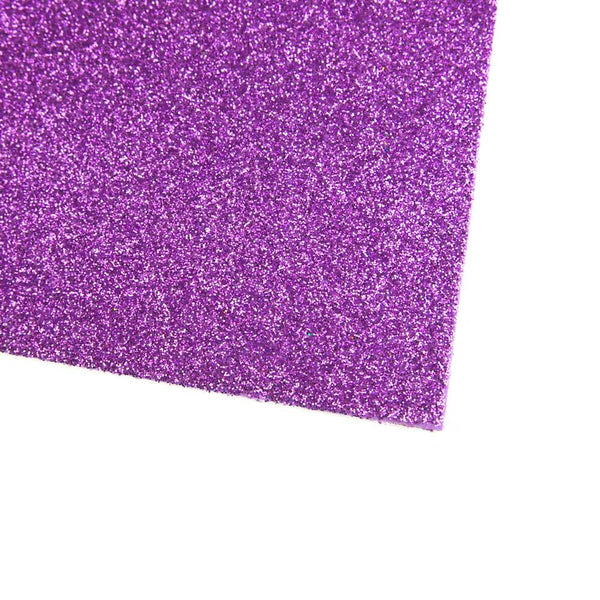 Self-Adhesive Glitter EVA Foam Sheet, 20-Inch x 27-1/2-Inch, 10-Piece, Lavender