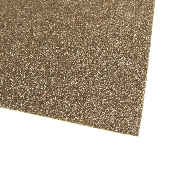 Self-Adhesive Glitter EVA Foam Sheet, 20-Inch x 27-1/2-Inch, 10-Piece, Cappuccino