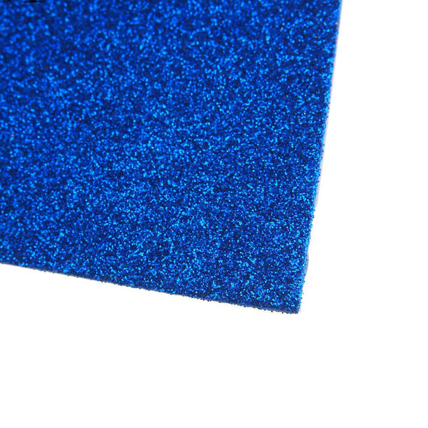 Self-Adhesive Glitter EVA Foam Sheet, 20-Inch x 27-1/2-Inch, 10-Piece, Royal Blue