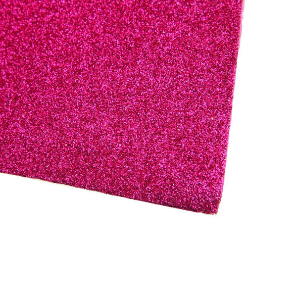 ASelf-Adhesive Glitter EVA Foam Sheet, 20-Inch x 27-1/2-Inch, 10-Piece, Hot Pink