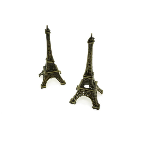 Paris France Eiffel Tower Stand, Bronze, 3-1/4-Inch, 4-Count