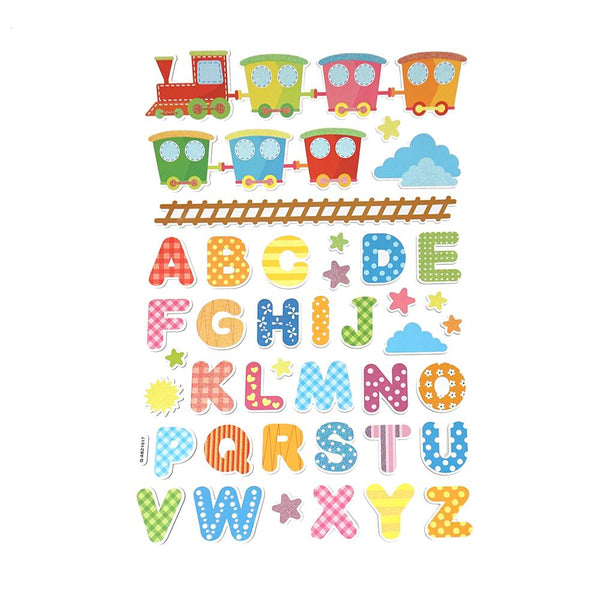 Choo Choo Train Alphabet Kid's Room Wall Art Stickers, 41-Piece