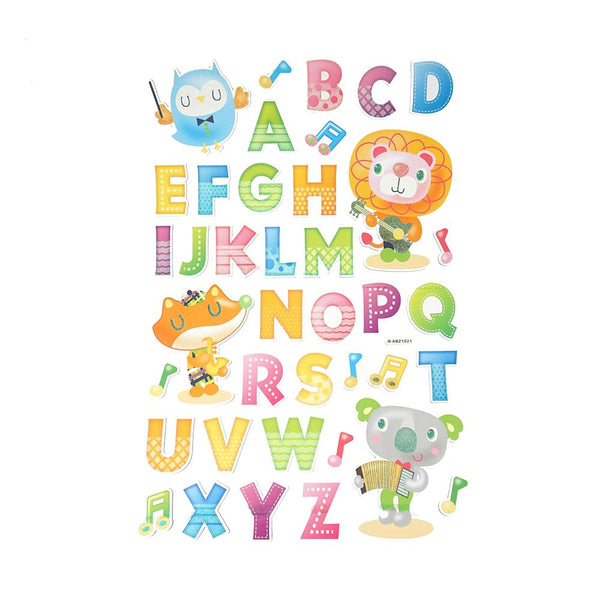 Musical Time Alphabet Kid's Room Wall Art Stickers, 39-Piece