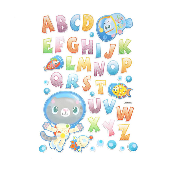 Scuba Friends Alphabet Kid's Room Wall Art Stickers, 43-Piece