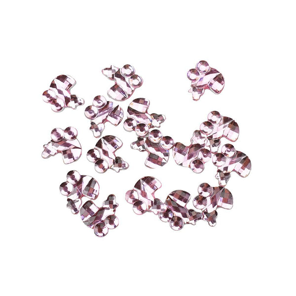 Baby Carriage Gem Confetti, 5/8-Inch, 36-Count, Pink