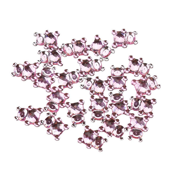 Teddy Bear Gem Confetti, 5/8-Inch, 36-Count, Pink