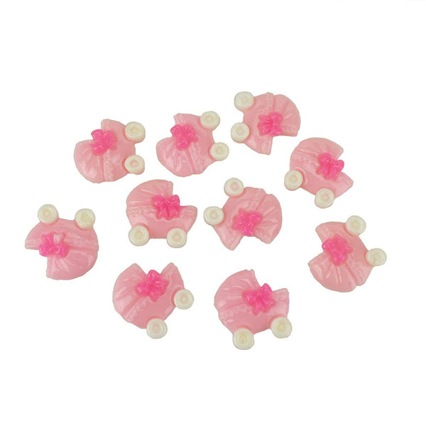 Baby Shower Baby Carriage Table Scatter, 3/4-Inch, 10-Count, Pink