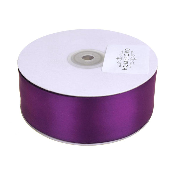 Single Face Satin Ribbon, 1-1/2-Inch, 50 Yards, Plum