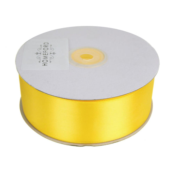 Single Face Satin Ribbon, 1-1/2-Inch, 50 Yards, Canary Yellow