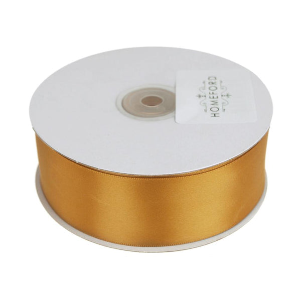 Single Face Satin Ribbon, 1-1/2-Inch, 50 Yards, Antique Gold