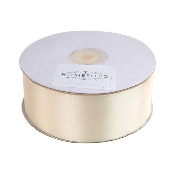 Single Face Satin Ribbon, 1-1/2-Inch, 50 Yards, Ivory