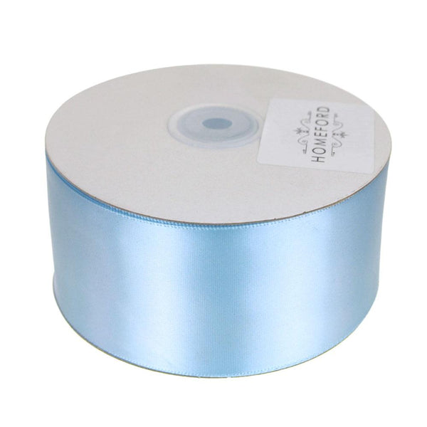 Single Face Satin Ribbon, 2-Inch, 50 Yards, Light Blue