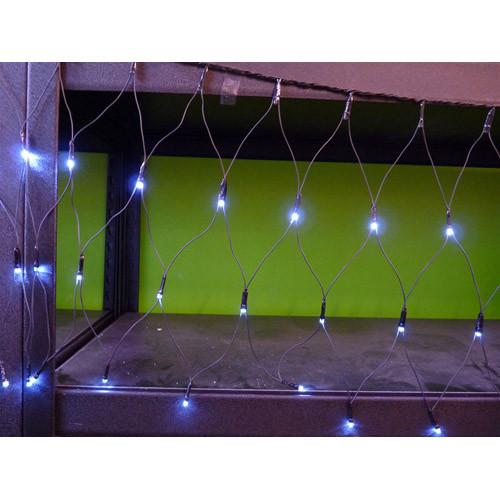 LED Net String Lights Multi-Function Glow, White, 12-feet