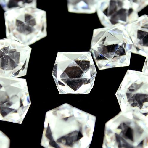 Acrylic Ice Rocks Twelve Point Star, 3/4-Inch, 150-Piece, Clear