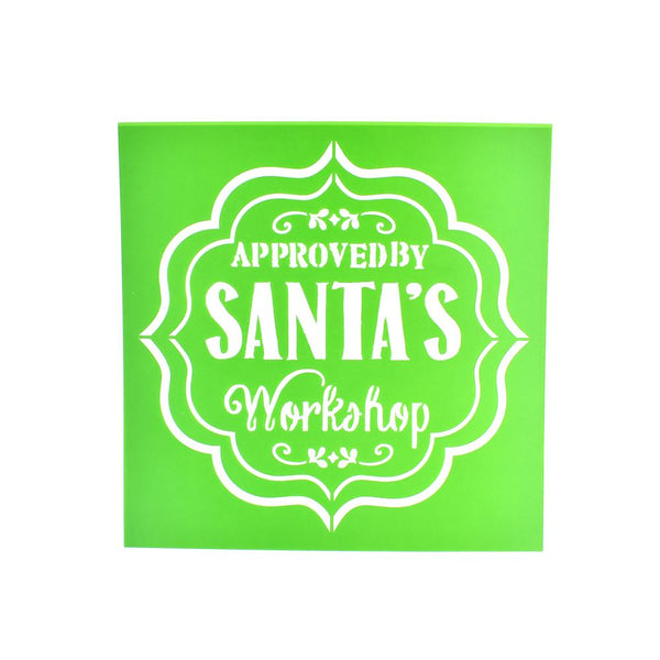 Santa's Workshop Christmas Multi-Media Stencil, 6-Inch