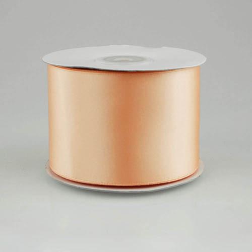 Double Faced Satin Ribbon, 2-1/2-inch, 25-yard, Peach