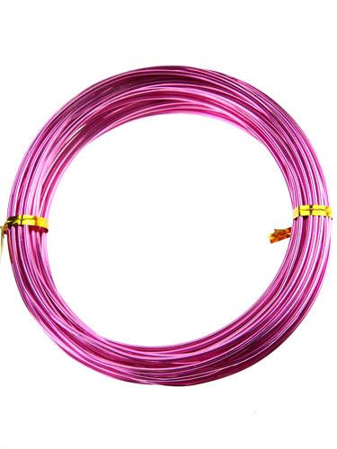 Decorative Aluminum Wire, 2mm, 13-yard, Pink