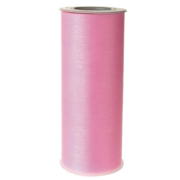 Organza Spool Roll, 6-Inch, 25 Yards, Pink