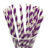 Candy Striped Paper Straws, 7-3/4-inch, 25-Piece