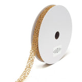 Glitter Web Mesh Ribbon, 5/8-Inch, 25 Yards