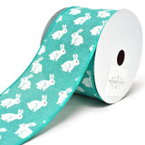 Soft Canvas Bunny Wired Printed Ribbon, 2-1/2-Inch, 10-Yard