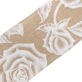 Iridescent White Roses Glitter Ribbon, 2-1/2-Inch, 10 Yards